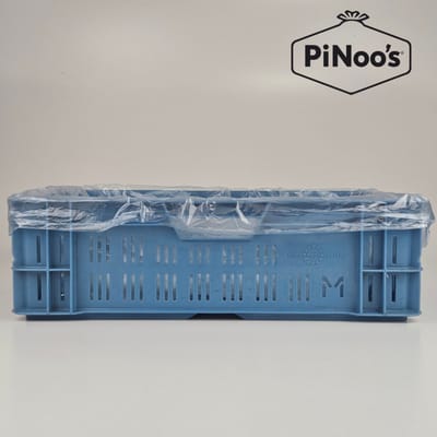 Blauwe Kratzakken 40 Liter | 250 losse zakken - HDPE-plastic | T10 | 102x63 cm - Voedselveilig, Speciale zakken voor in standaard kratten (10206305110)