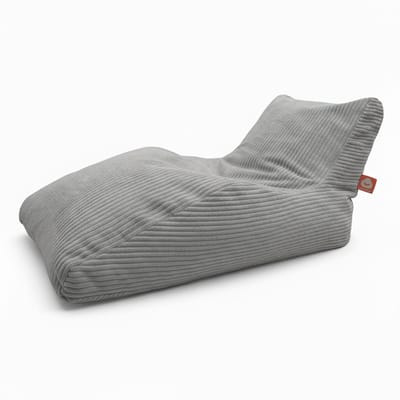 Whoober Bali XL – Lounge XL Zitzak – Grijs dik ribfluweel – Comfortabel & Duurzaam