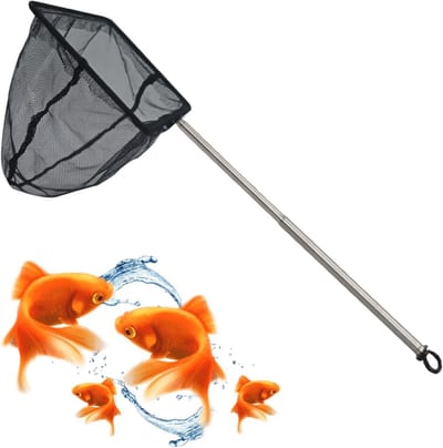 Telescopische Aquariumvisnet 21-40 cm - Rvs Handvat verstelbaar en uitschuifbaar voor Aquaria, Vijvers en Meren