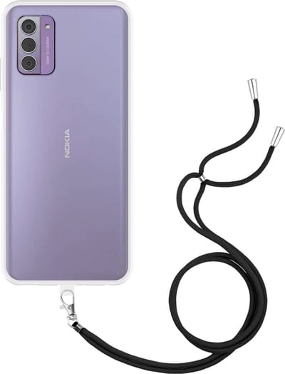 Just in Case hoesje met koord geschikt voor Nokia G42 Hoesje met Koord - Flexibele Case - Transparant