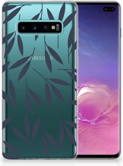 Samsung Galaxy S10 Plus TPU Case Leaves Blue