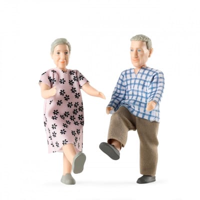 Lundby poppenhuisfiguren opa & oma Charlie poppenhuis speelgoed.