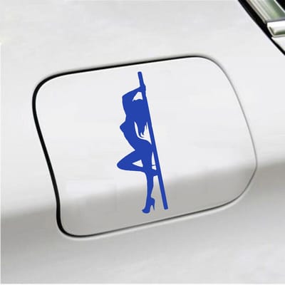 Bumpersticker - Paaldanseres - 16 X 5 - Blauw