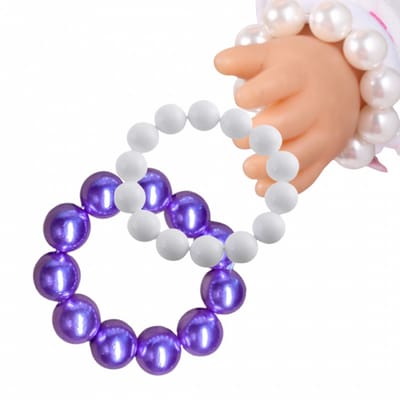 2 armbandjes-Baby pop- witte en lila armband - Charme Bijoux