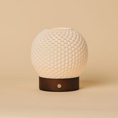 Tavellio Mare Oplaadbare Tafellamp – H16 – Porselein en 3D geprint – Donkerbruin