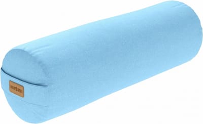 Gorilla Sports Yoga Bolster - Licht Blauw - 65 x 20 cm - Yoga kussen - Rond