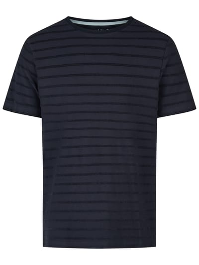 Phil & Co Heren Shortama Korte Pyjama Set Donkerblauw/Grijs Gestreept - Maat XXL