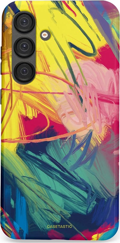 Casetastic Hoesje Geschikt voor Samsung S25 Plus - Stijlvolle Beschermende Duo-layer Case - Kleurenstorm