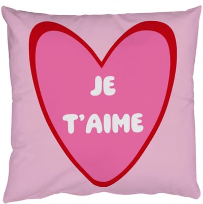 Sierkussens - Kussentjes Woonkamer - 50x50 cm - Hart - Frans - Valentijn - Roze