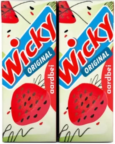 Wicky drink aardbei pakje 20 cl (3Ã—10-pack)