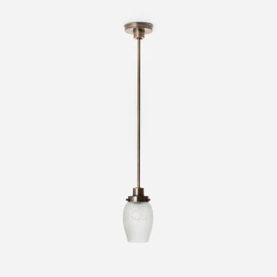 Hanglamp Flower Yard Geëtst 20's Brons - Art Deco Trade
