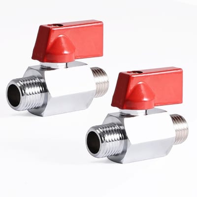 Allecto - Kogelkranen - Mini Kogelkraan - Voor eenvoudige waterregeling - 1/2 inch - Afsluitkraan - Messing - Geschikt voor diverse toepassingen - ...