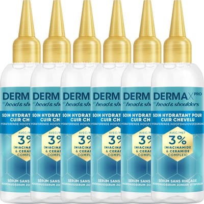 DermaXPro by Head & Shoulders Hydraterende Hoofdhuid Serum - met Niacinamide - 6 x 145 ml