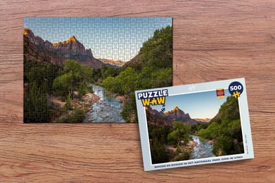 Puzzel Bergen en bossen in het Nationaal Park Zion in Utah - Legpuzzel - Puzzel 500 stukjes