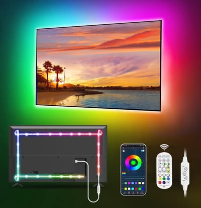 TV LED Lampen voor Muzieksynchronisatie en Kleurverandering - 3 Meter TV Achtergrondverlichting met Afstandsbediening en App