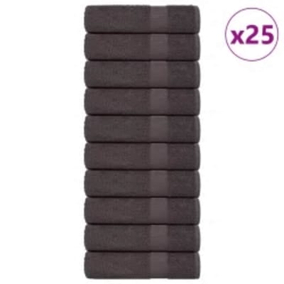 vidaXL - Douchehanddoeken - FROGN - 25 - st - 70x140 - cm - 360 - g/m² - antraciet
