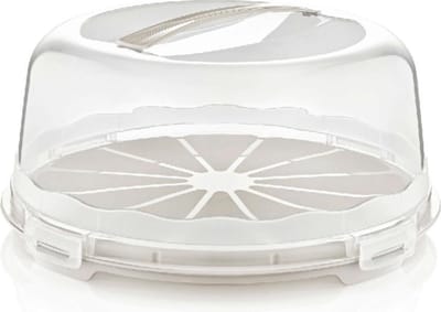 Taartdoos Rond - Wit - Vershouddoos - Taartbox - 15cm Hoog - BPA vrij - met Klikklep - Taartdoos