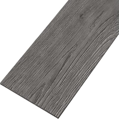 2,51㎡ PVC Vloerbedekking Zelfklevend Vinylvloer Hout-optiek Laminaat Vinyl Tegels Vloer Kleeftegels Slijtvast & Waterdicht Vloerbedekkingen 18 Stuks Planken Set voor Keukens Woonkamer (Donkergrijs) NAIZY