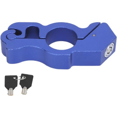 Motorfiets Stuurhandvat Veiligheidsslot Anti-Diefstal Decoratie Bescherming Universeel met 2 Sleutels blue