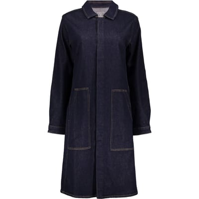 Geisha Long Dress Jacket Dark Blue Denim Stonewash Size: S | Denim Jackets Outlet | Dames | Blauw