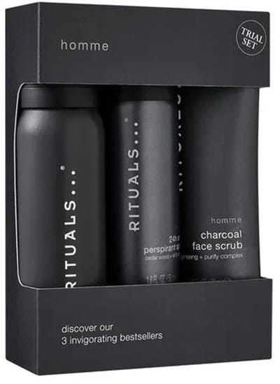 Rituals Homme Trail Set - Shower Gel 50 ml - Anti-Perspirant Spray 50 ml - Gezichts Scrub 70 ml