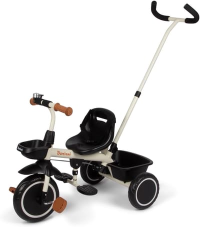 Driewieler met duwstang - Kinder driewieler - Buiten spelen - Veilige eerste stap - 47 x 105 x 99 cm