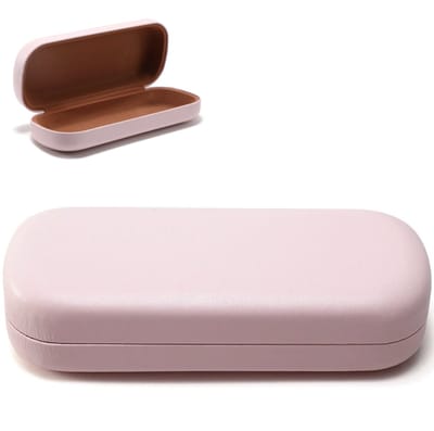 Brillenkoker - Brillendoos - Stevig Brillenkoker - Harde Slijtvaste Praktische Brillendoos - Brillenhoes - 16x6.4x3.6cm - Hard Case - PU-lederen Brillenkoker - Roze