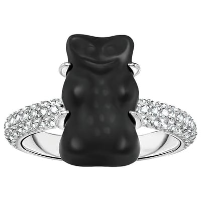Thomas Sabo - TR2478-052-11-50 - Ring - 925 zilver - Dames - Goldbär zwart - Ringmaat 50