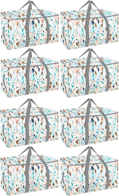 Verhuiszakken - Opbergzakken Kleding - Spullen Opslaan - Versterkte Handgrepen - 27 x 15 x 14 inch - Mozaïek