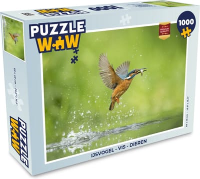 Puzzel IJsvogel - Vis - Dieren - Legpuzzel - Puzzel 1000 stukjes volwassenen