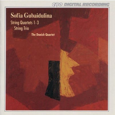 CD SOFIA GUBAIDULINA, DEN DANSKE KVART - Strijkkwartetten 1 - 3 / Strijktrio 9990642 cpo 1994 Europa Klassiek Gebruikt brown