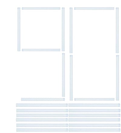 Mini Lijmsticks - Ambachtelijke Lijm - Creatief Hobbyen - 90 Stuks Pakket - 20cm Lengte - Transparant