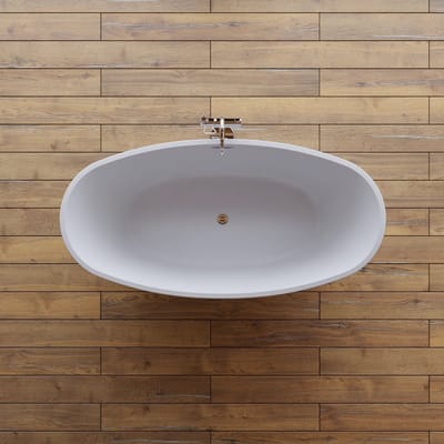 SPALINA - Vrijstaand bad - Neroon 2.0 160 blanche, 160 x75 x67 cm, Wit