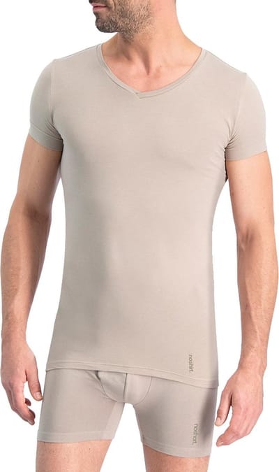 Noshirt Lite Cotton - Ondershirt - Reguliere V-Hals - Invisible Khaki - S