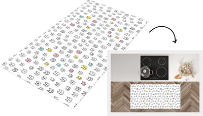 Keukenloper - Loper keuken - Meisje - Kat - Huisdieren - Patronen - 120x60 cm - Keukenloper vinyl