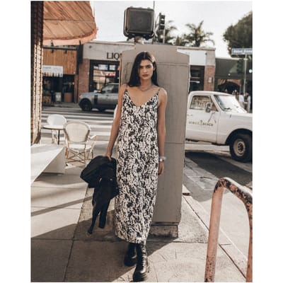 Mikuta The Dalmatian Slip Dress Size: XS | Maxi Dresses Outlet | Dames | Wit