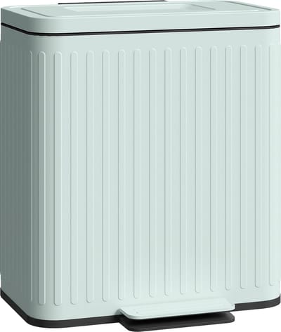 Prullenbak 2 vakken - Afvalscheiding - 2 x 20 L inhoud - Duo pedaalemmer Grijs- Afvalemmer 40 Liter - Recycle Afvalbak - Afvalscheidingsprullenbak - Hygiënisch Afval Scheiden - Keuken Vuilbak - Kantoor Prullenbakk - Groen