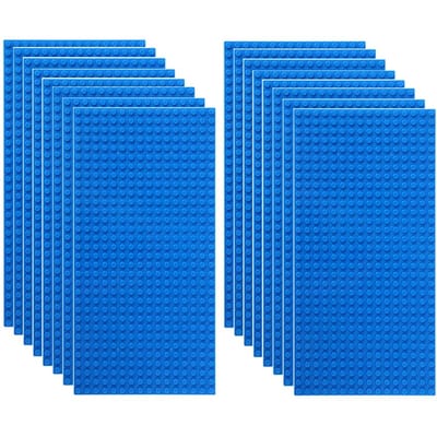 16 pièces 16x32 Points Plaques de Base Classiques MOC DlY Briques Plaques de Base VilleDimensions Blocs de Construction Figurines Construction 16pcs 16x32 bleu foncé