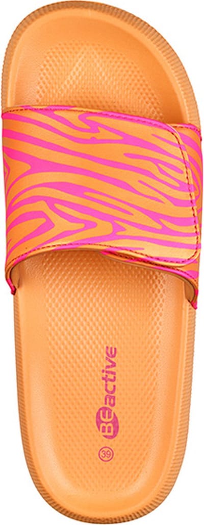 BECO dames slippers Zebra Vibes - oranje/roze - maat 36