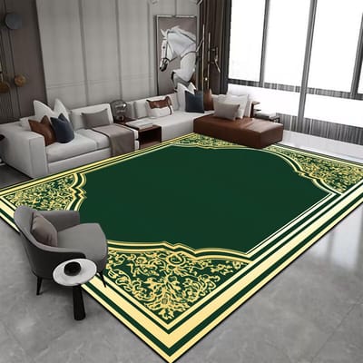 Groot Formaat Groen Luxe Tapijt Woonkamer Decoratie Sofa Gebiedskleden 200x300 cm Slaapkamer Lounge Antislip Vloermat Wasbaar 60*90cm