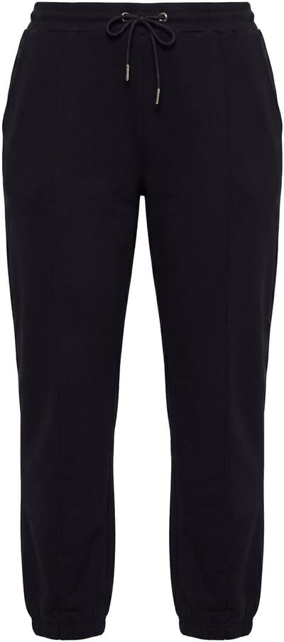 MIAMODA - Dames - Jerseybroek persplooi elastische tailleband - Zwart - Maat 42