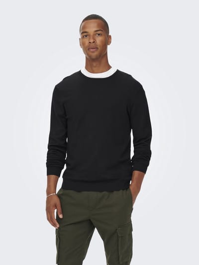 Only & Sons Trui Onswyler Life Ls Crew Knit Noos 22020088 Black Mannen Maat - XS