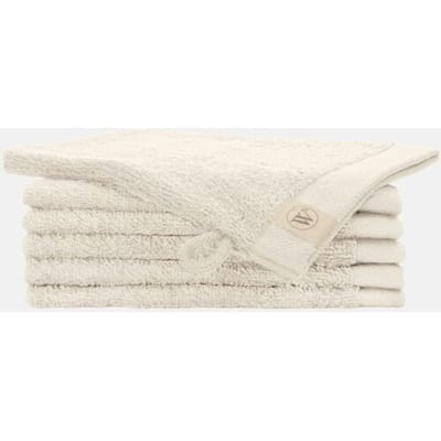 Walra Remade Cotton Washandje 16 x 21 cm - 550 gr/m - Beige- 6 stuks