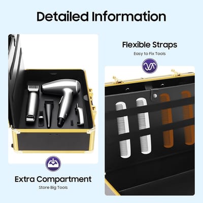 Professionele Barbier Koffers & Organizer voor Haarstyling Tools - Groot Volume