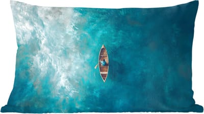 Sierkussens - Kussentjes Woonkamer - 60x40 cm - Bootje - Water - Blauw