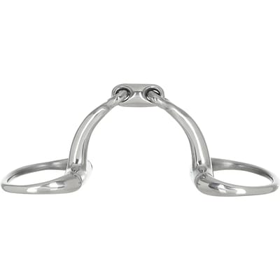 Dubbel snaffle bit voor gebogen paard HorseGuard Anir