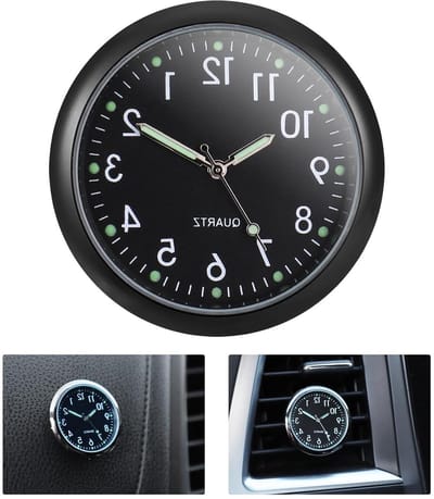 Ronte - Mini Voertuig Kwartsklok Met Vent Clip Voor Interieur - Auto Decoratie Home Decor met 3 Zoekwoorden