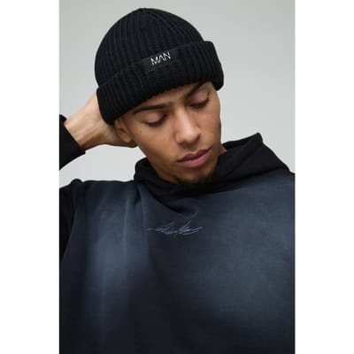 Men's Tab Beanie | Black