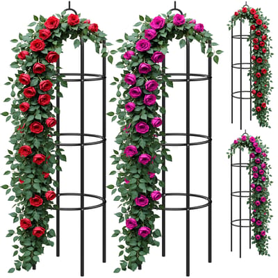 Plantensteun Rozenzuil – 4 St. 200 cm - voor Rozen Klimplanten Bloemen