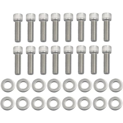 BBC INLAATSPUITSTUK BOUTEN ROESTVRIJ STAAL KIT Vervanging voor CHEVY GM 396 402 427 454 BIG BLOCK 0 zilver